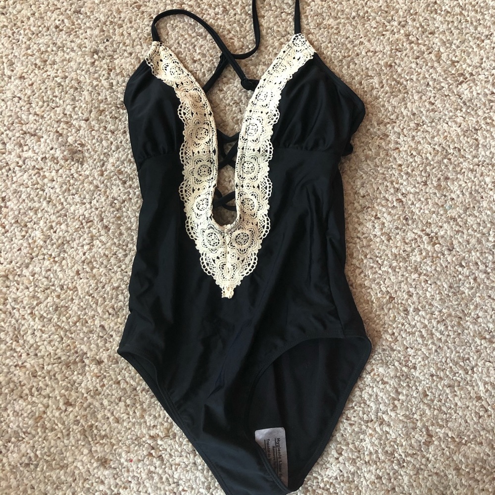 Lace Detail One Piece Swimsuit